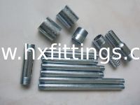 China BSPT/NPT Sanitair naadloze stalen pijpnippels SCH40/SCH80 leverancier