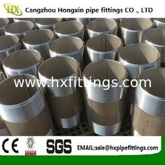 China Voorraad roestvrij staal 304 316 316L Pijpbevestigingen Loop Nippels/dubbele draad Nippels, met NPT draad leverancier