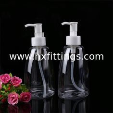 China 300ml cosmetische plastic transparante vloeibare zeep pet fles met lotionpomp leverancier
