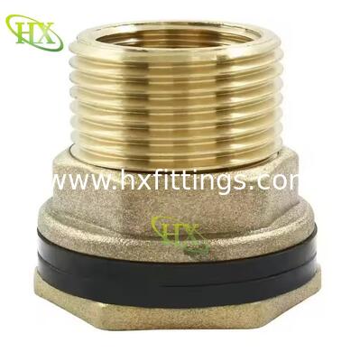1/2 Female 3/4 Male soild brass water tank connector theaded bulkhead fitting