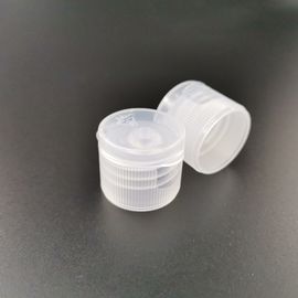 20/410 plastic PP transparante heldere kleur geribbde sluiting flip top caps deksels schroefdeksels voor sanitizer fles leverancier