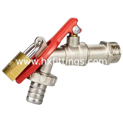 Outdoor 1/2 "IJzeren Handvat Zinklegering Bibcock Afsluitbare Anti-Corrosie Wandmontage Tuin Waterkraan voor Wasmachine
