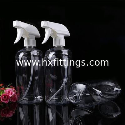 Empty 500ml clear PET plastic shampoo wash hand lotion pump bottle
